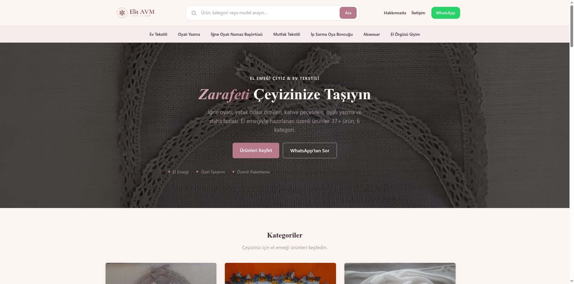 Elit Avm Çeyiz — ComSuite ile kurulan web sitesi
