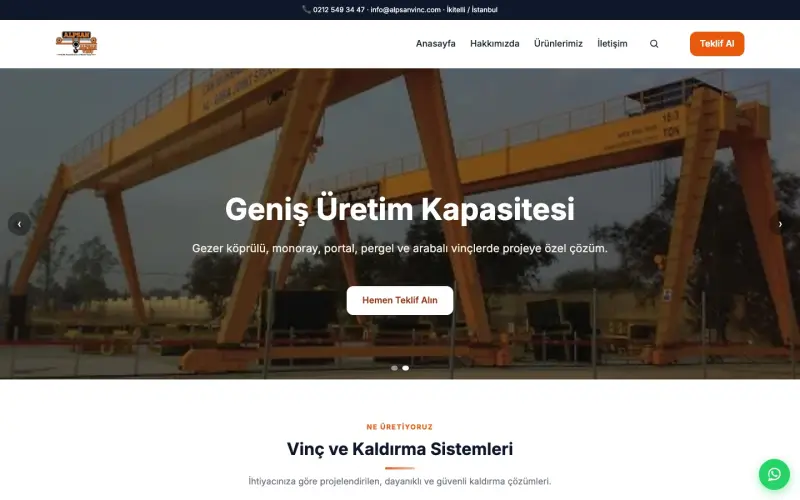Alpsan Vinç İmalatı önizleme