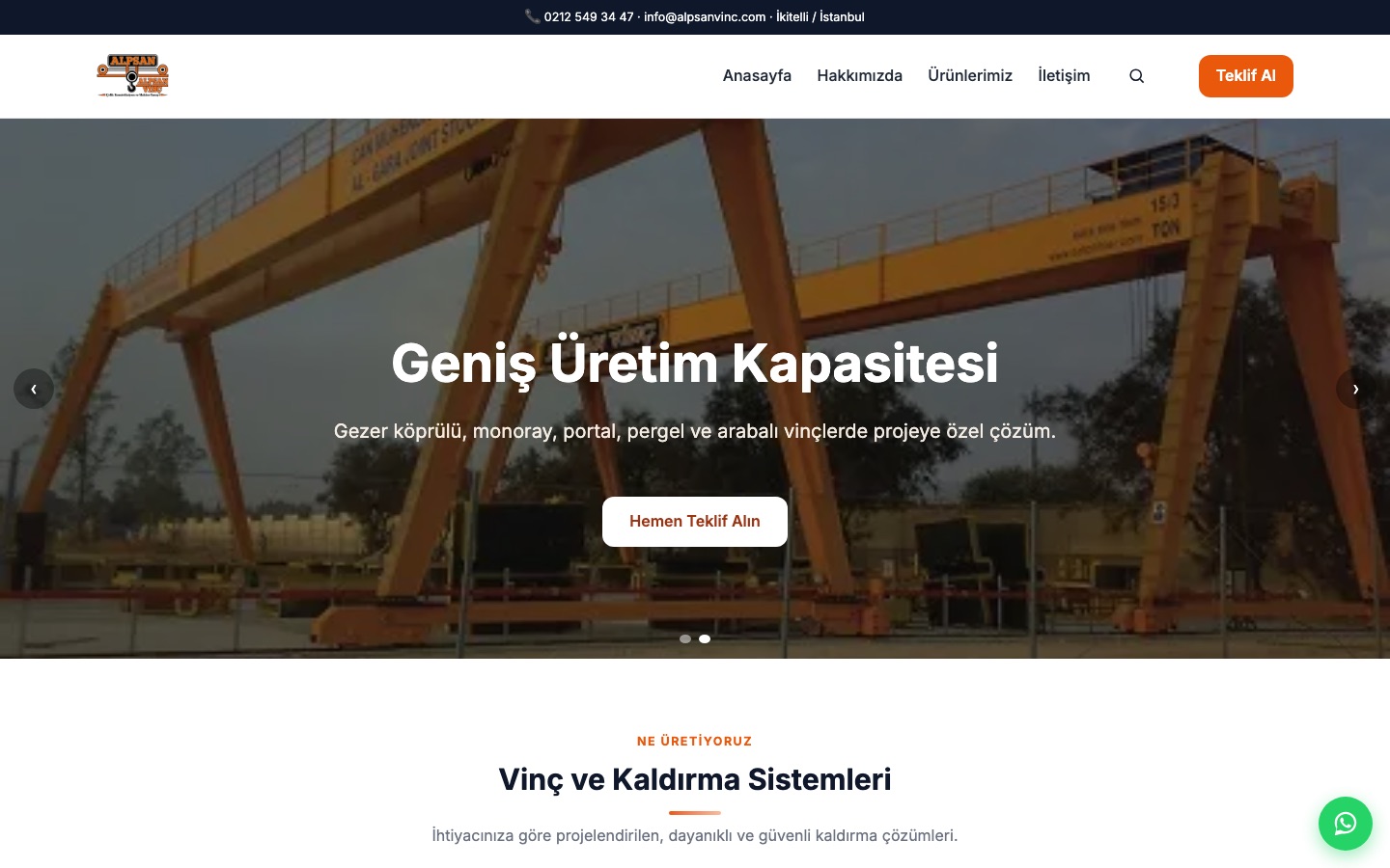 Alpsan Vinç İmalatı önizleme