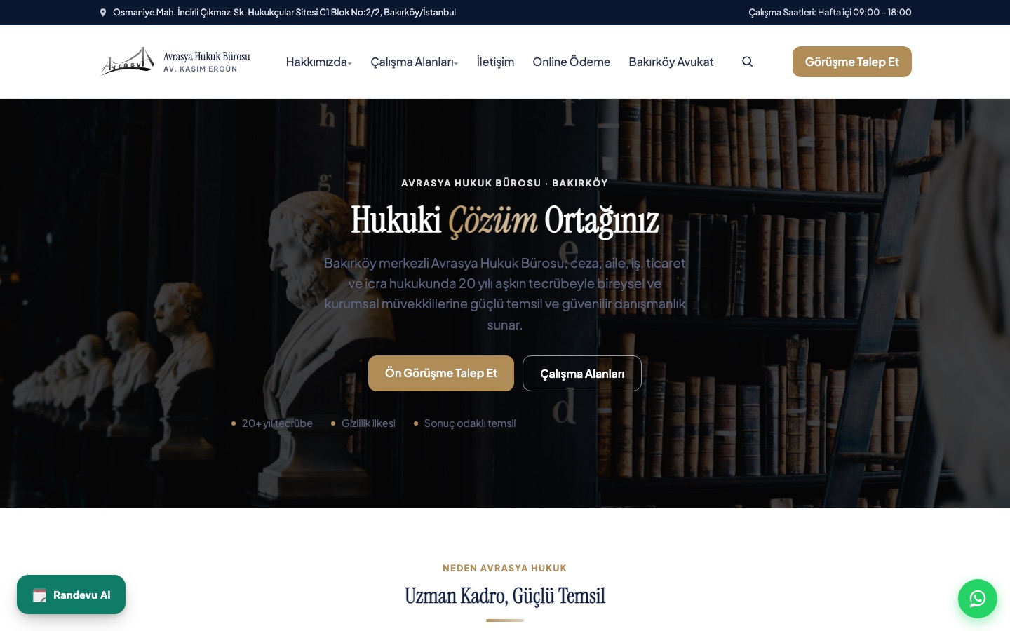 Avukat Kasım Ergün — ComSuite ile kurulan web sitesi