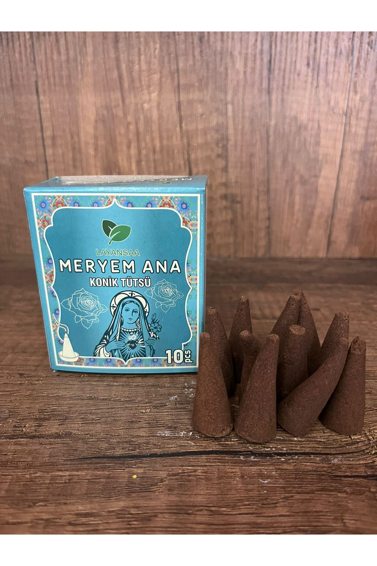10 adet meryem ana aromalı konik tütsü