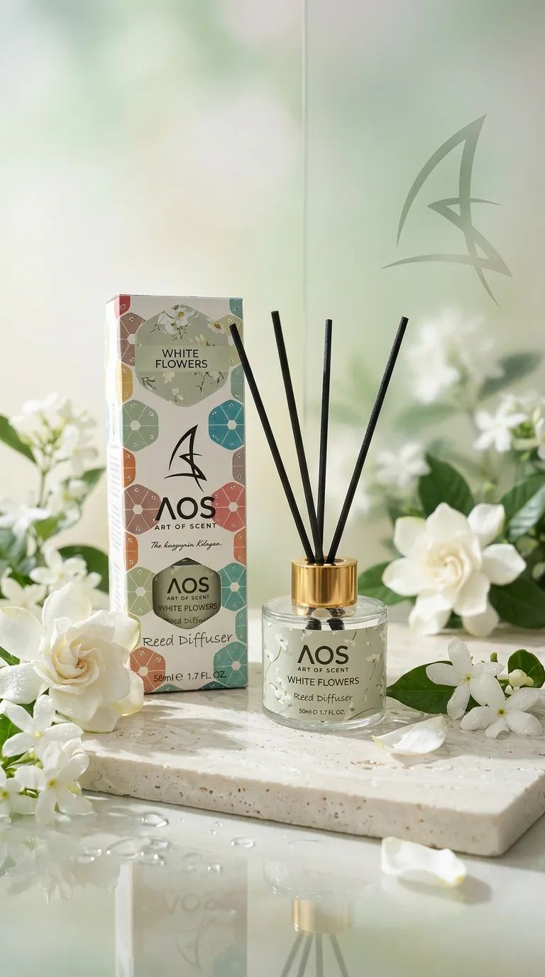 Art Of Scent Çubuklu Oda Kokusu White Flowers 50ml | %100 Doğal Esans