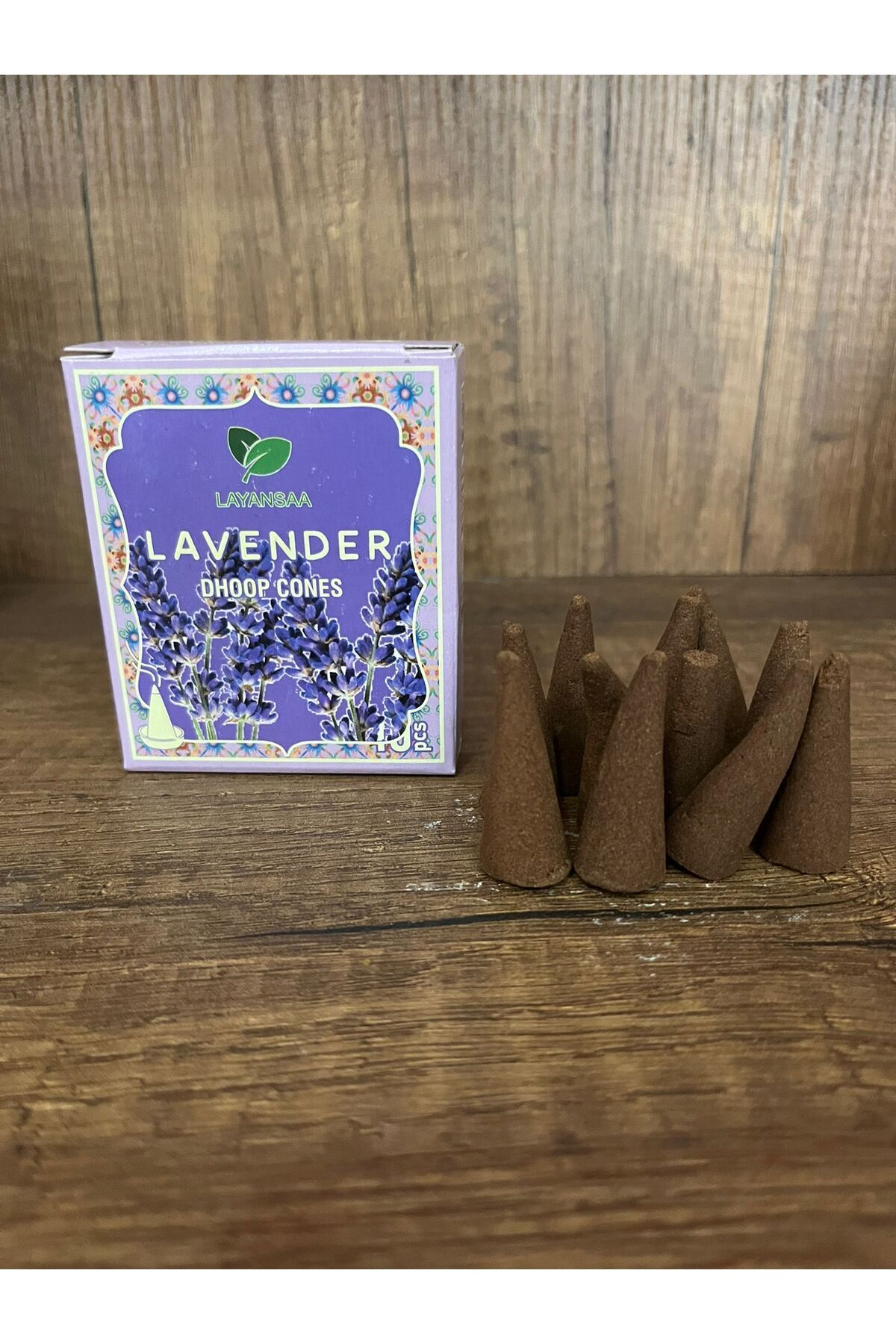 10 adet lavanta aromalı konik tütsü
