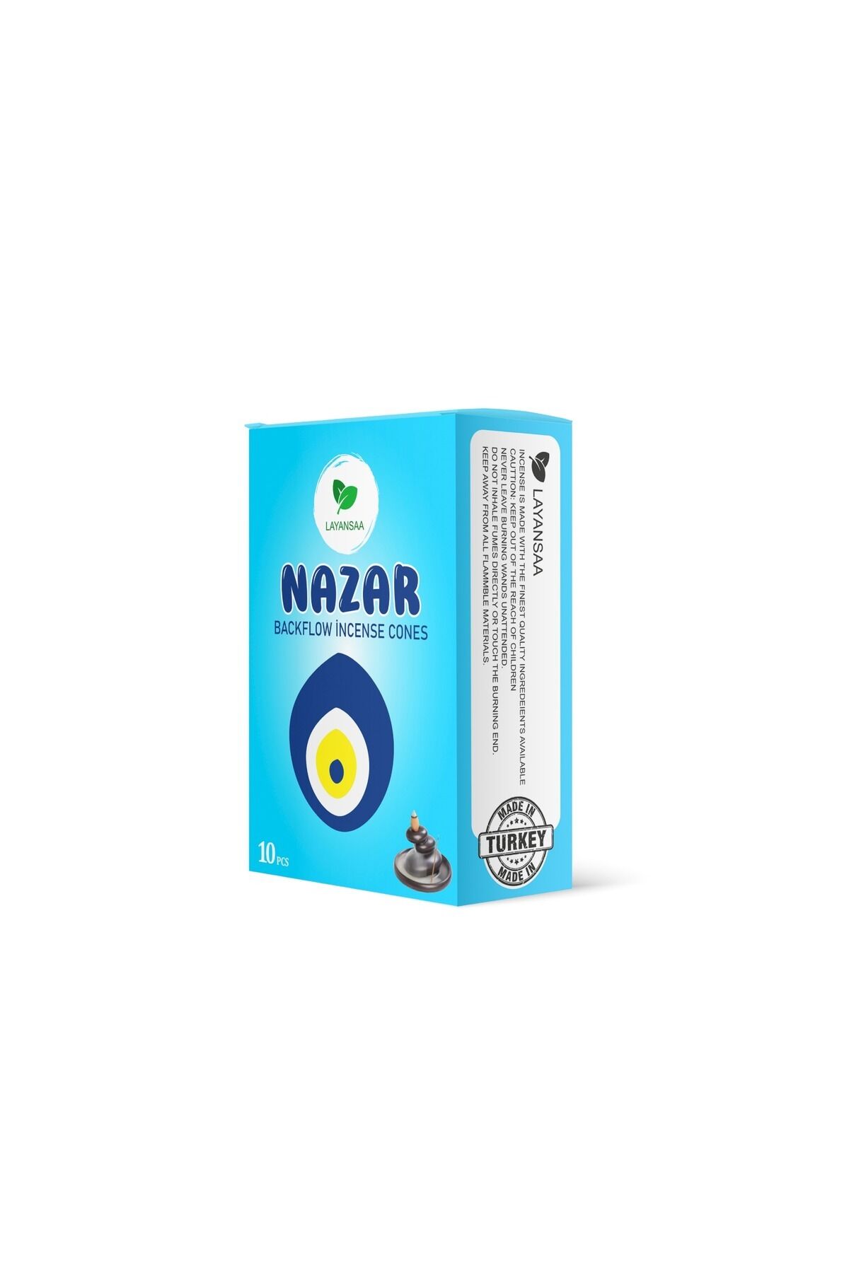 10 Adet Nazar (ÜZERLİK) Kokulu Geri Akış Tütsü
