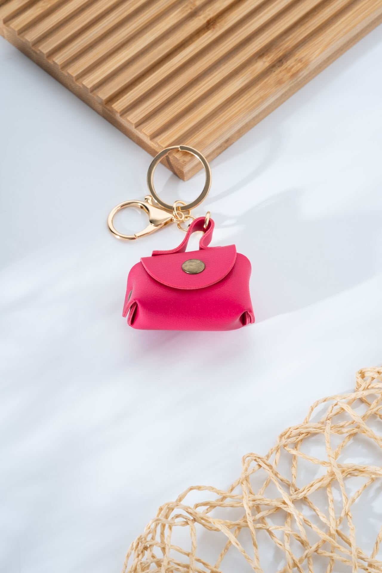 Pembe Çanta Figürlü Anahtarlık Ve Çanta Charm\'ı