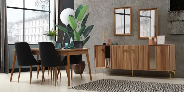 Ela Ceviz Yemek Odası Takımı