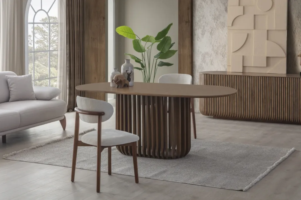 Fold Ceviz Yemek Odası Takımı
