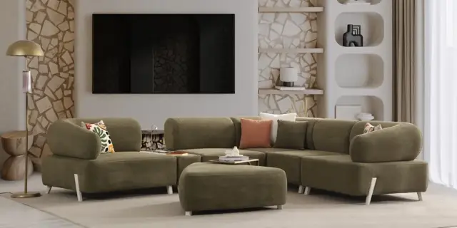 İlyora Yataklı Modüler Köşe Takımı