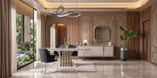 Bergama Pudra Yemek Odası Takımı