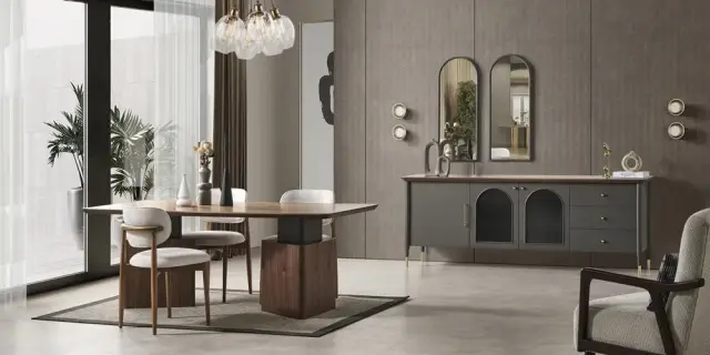 Yıldız Antrasit Yemek Odası Takımı