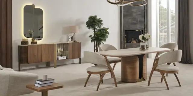 Bronze Yemek Odası Takımı