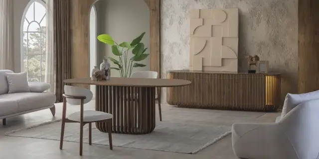 Fold Ceviz Yemek Odası Takımı