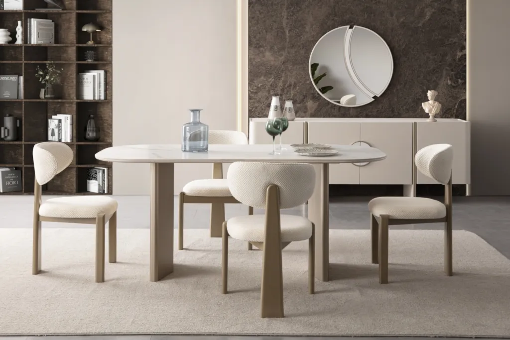 Lusso Mermer Yemek Odası Takımı