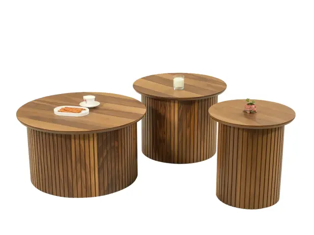 Pena Zigon Sehpa / Orta Sehpa Ceviz-Ceviz