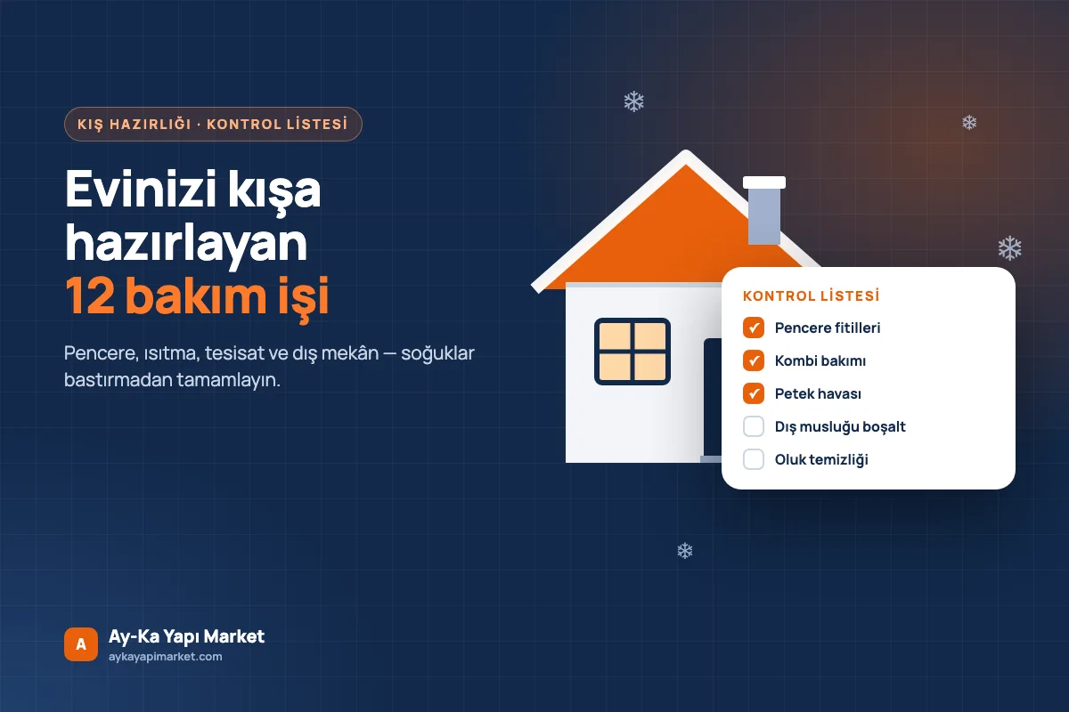 Kışa Hazırlık: Evinizi Soğuğa ve Rutubete Hazırlayan 12 Maddelik Bakım Listesi