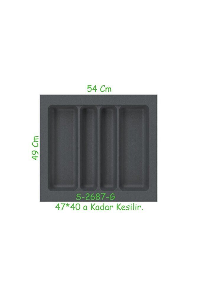 Çekmece Içi Plastik Kepçelik Gri 4 Göz ( S-2687-g )