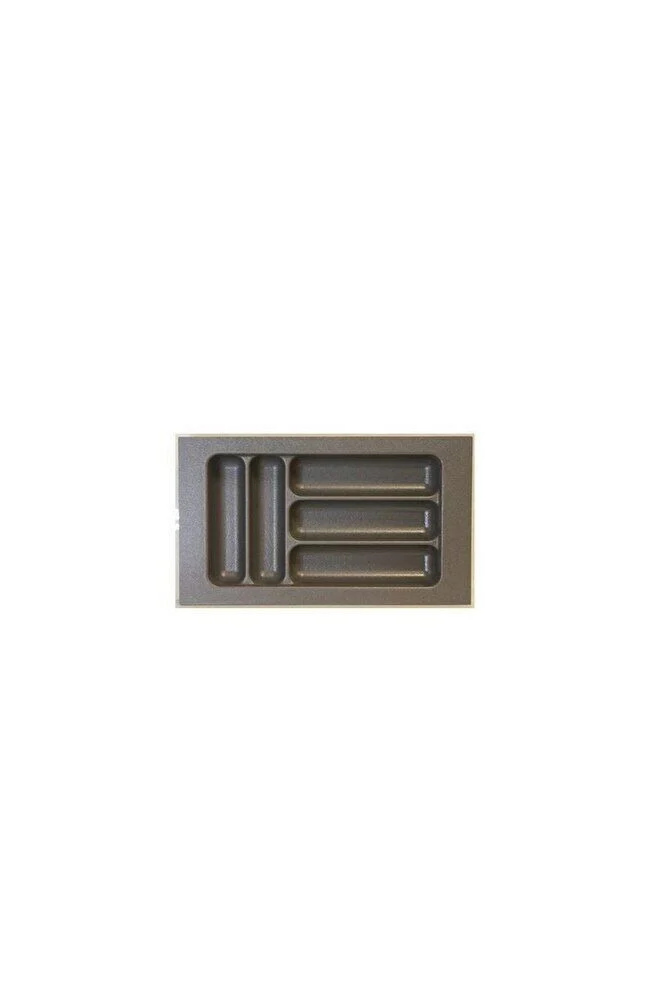 2282 Çekmece Içi Plastik 5 Gözlü Gri Kaşıklık S-2282-g 29*49cm