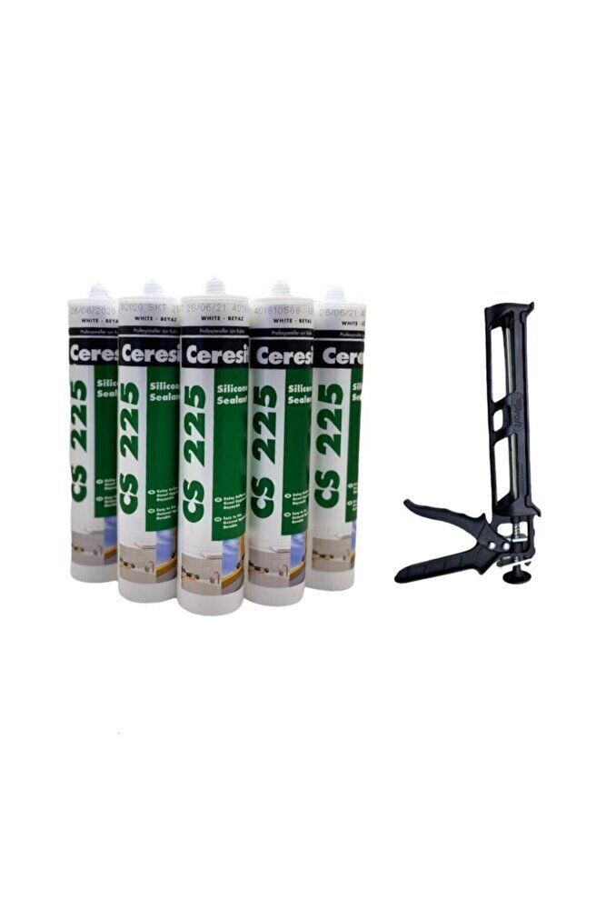 Beyaz Silikon 280 Ml 5'li Set Silikon Tabancası