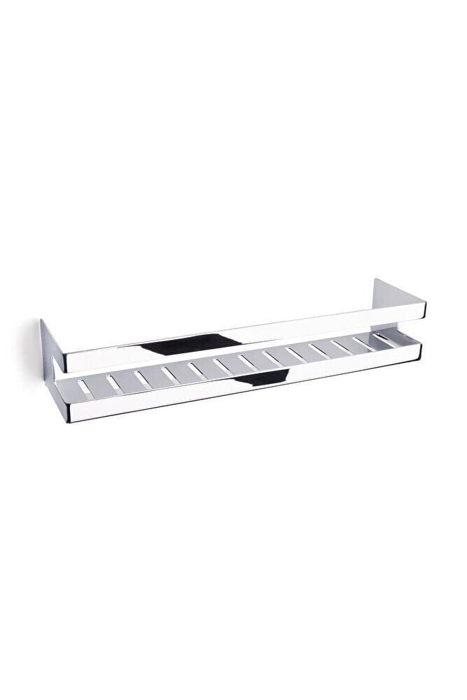 Banyo Krom Duş Rafı Krom Renk 98x100x400 Mm