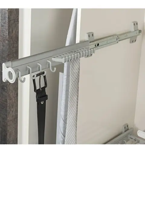 Gri 8.5x46x9 Cm Raylı Alüminyum Sol Kravatlık, Kemerlik (s-6544-g)