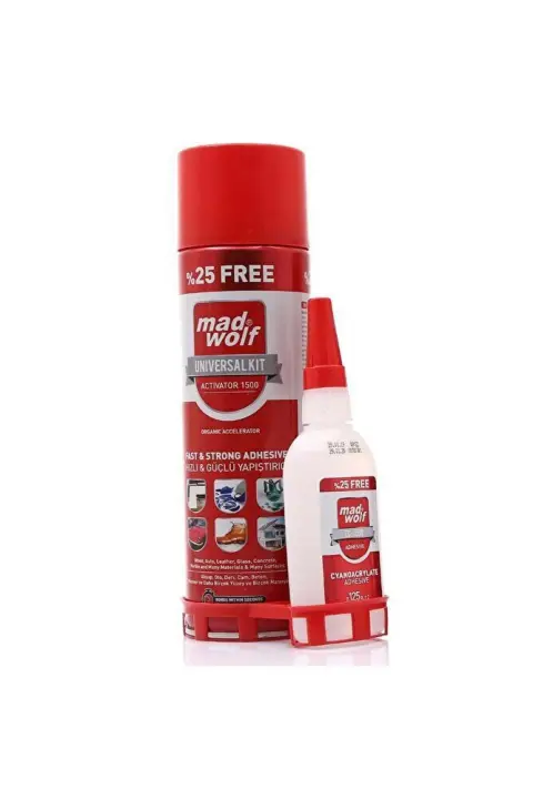 Madwolf Aktivatörlü Hızlı Yapıştırıcı Seti 125g/500ml