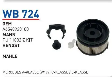 YAKIT FILTRESI MERCEDES A-KLASSE(W177) C-KLASSE/ E-KLASSE