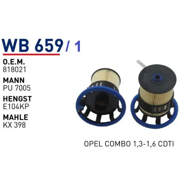 YAKIT FILTRESI FIAT DOBLO OPEL COMBO GIULIETTA 1,3-1,6-2,0 D