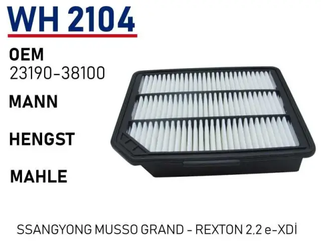 HAVA FILTRESI SSANGYONG MUSSO GRAND - REXTON 2,2 e-XDI