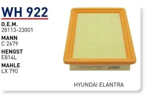 HAVA FILTRESI HYUNDAi ELANTRA