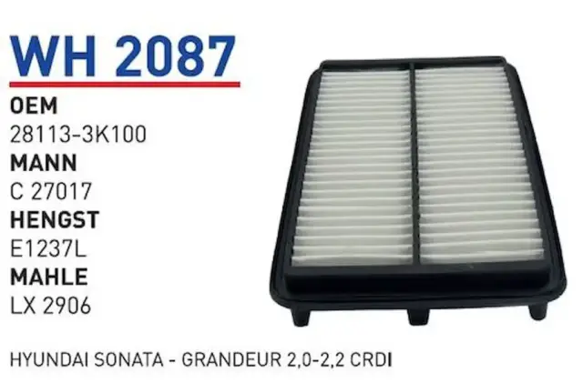 HAVA FILTRESI HYUNDAI SONATA - GRANDEUR 2,0-2,2 CRDI