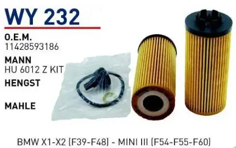 YAG FILTRESI BMW X1-X2 (F39-F48) - MINI III (F54-F55-F60)