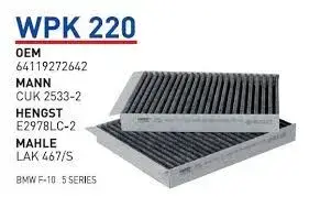 POLEN FILTRESI BMW F-10 5,25d-5,25d / F -11 5,35d-5,35 i ( ÇIFTLI )