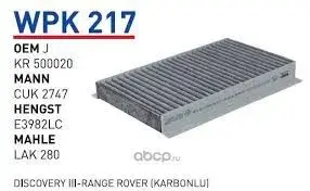 POLEN FILTRESI DiSCOVERY III-RANGE ROVER (KARBONLU)