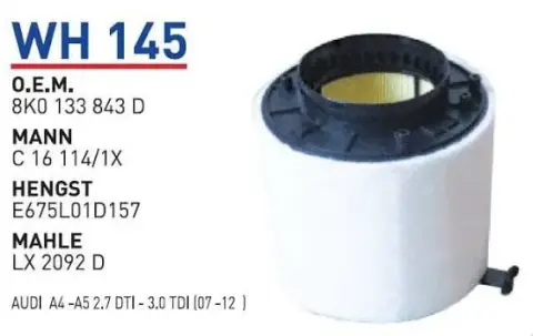 HAVA FILTRESI A4 - A5 2.7 TDI - 3.0 TDI (07-)
