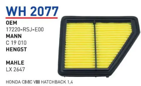 HAVA FILTRESI HONDA CIVIC VIII HATCHBACK 1,4