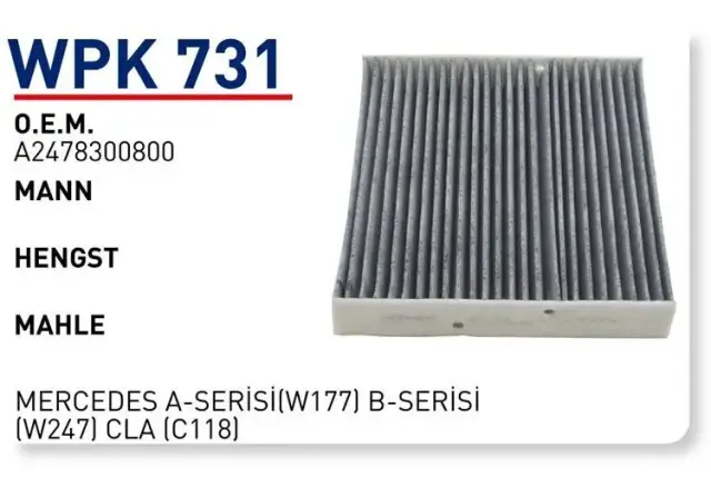 POLEN FILTRESI MERCEDES A-SERISI(W177) B-SERISI(W247) CLA (C118)