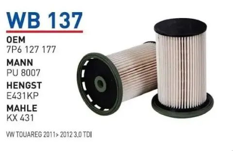 YAKIT FILTRESI VOLKWAGEN TOUAREG 2011-2012 3.0 TDI