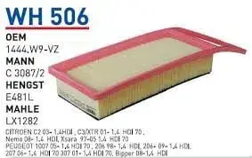 HAVA FILTRESI FORD PEUGEOT CITROEN 1.4 HDI (ÇANTA TiP)