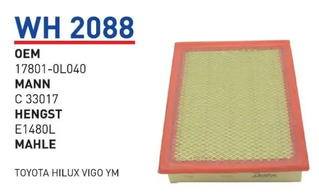 HAVA FILTRESI TOYOTA HILUX -FORTUNER 2,4 D-2,5 D-2,8 D -3,0 D