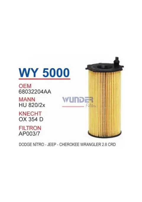 YAG FILTRESI DODGE NITRO-JEEP-CHEROKEE-WRANGLER 2,8 CRD
