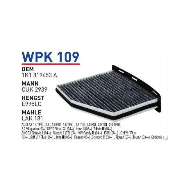POLEN FILTRESI VI GOLF V-CADDY-PASSAT-JETTA (KARBONLU)