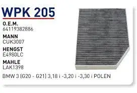 POLEN FILTRESI BMW 3 (G20 - G21) 3,18 i -3,20 i -3,30 i
