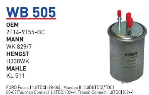 YAKIT FILTRESI FORD CONNECT 95 CC