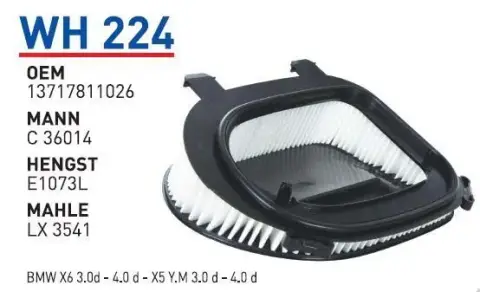 HAVA FILTRESI BMW X6 3,0d-4,0d BMW X5 Y.M 3,0d-4,0d