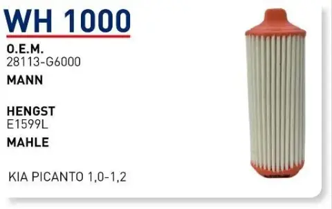 HAVA FILTRESI KIA PICANTO 1,0-1,2