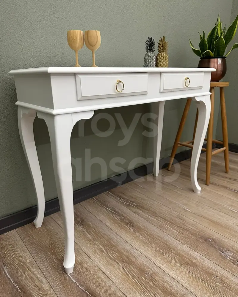 Roys Ahşap 100 Cm Çekmeceli Beyaz Lake Dresuar(Kopya) 30*75*90 osman beye özel
