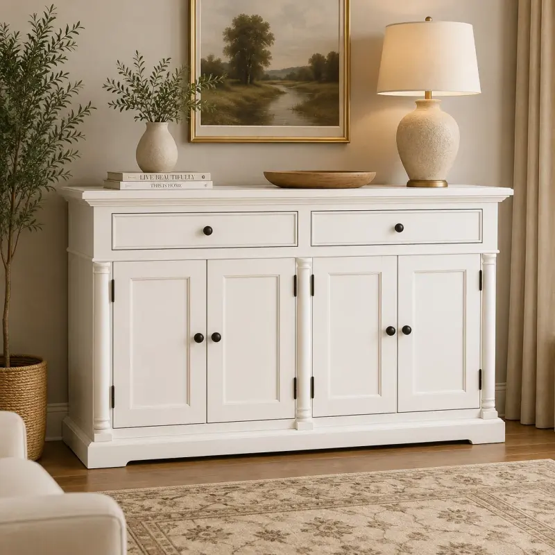 Elegance Sütun Detaylı 4 Kapaklı Konsol