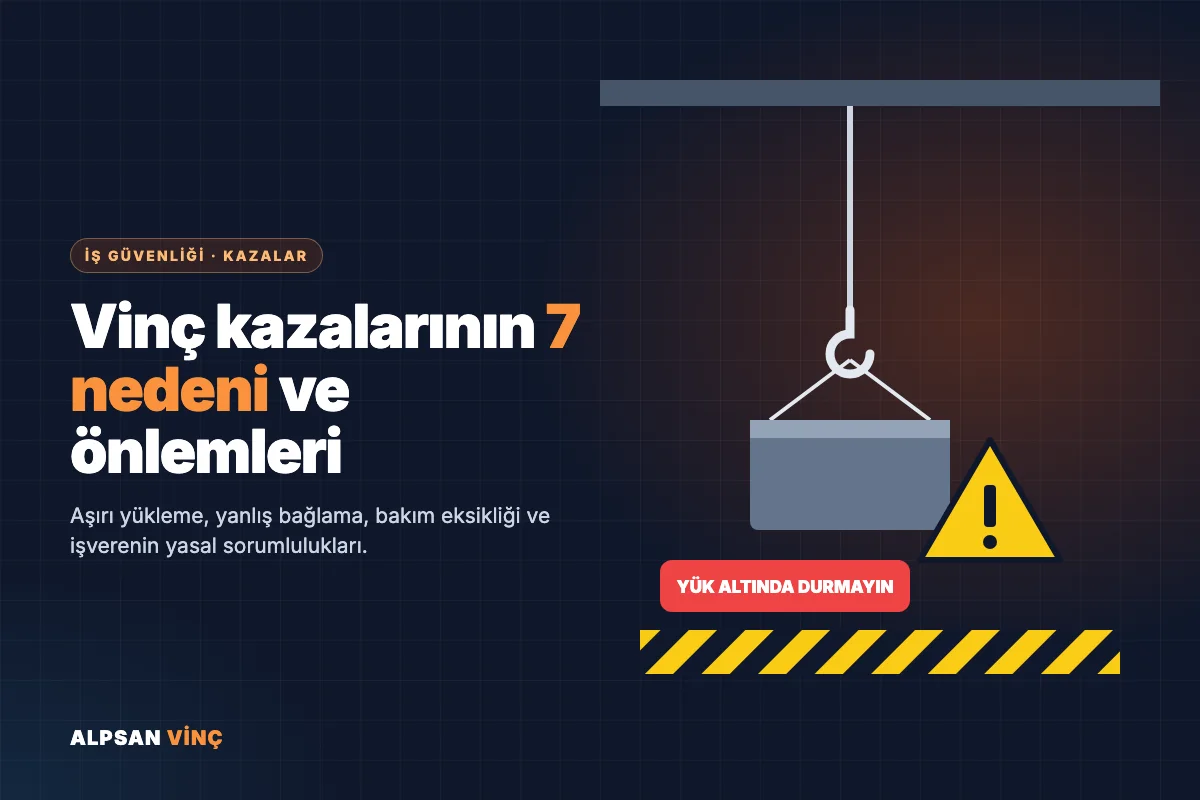 Vinç Kazalarının En Sık 7 Nedeni ve İşverenin Sorumlulukları