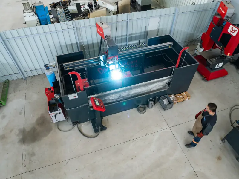 Overview of the welding line