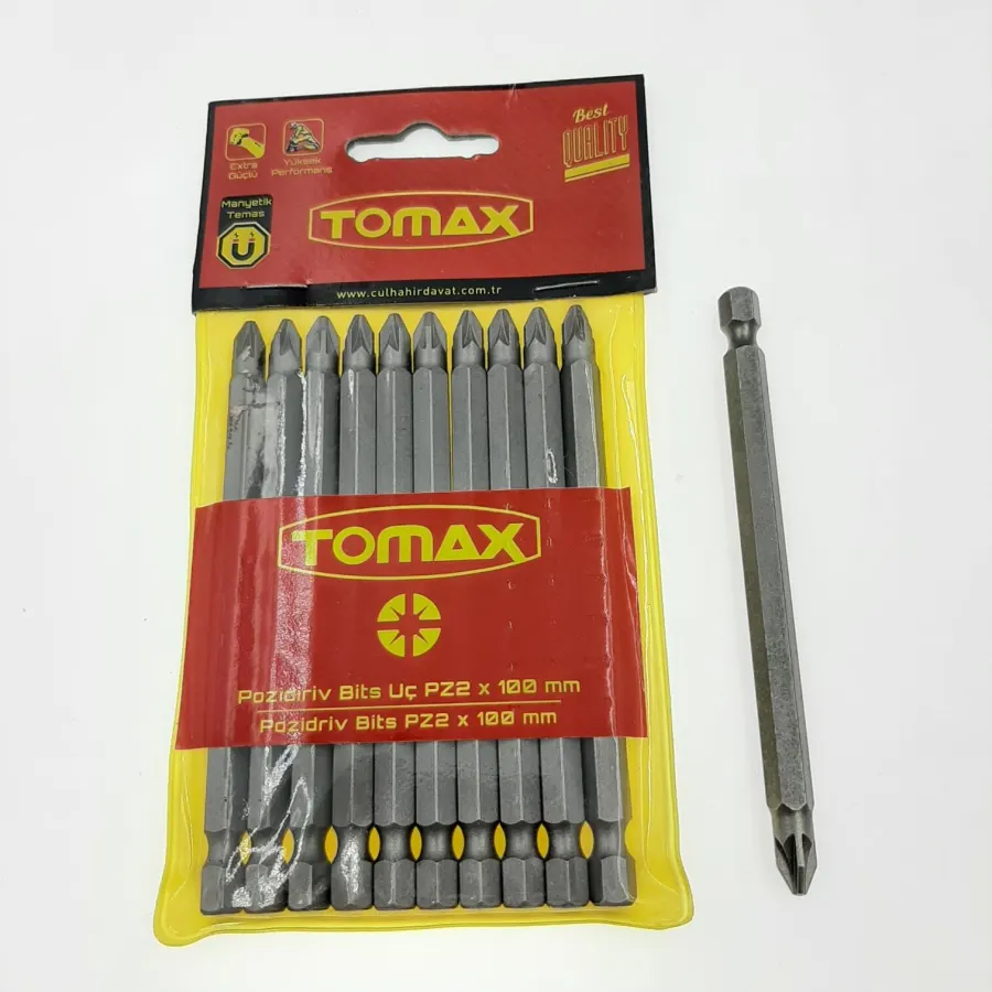 Tomax Pz2 x 100 mm Bits Vİdalama Yıldız Matkap Ucu
